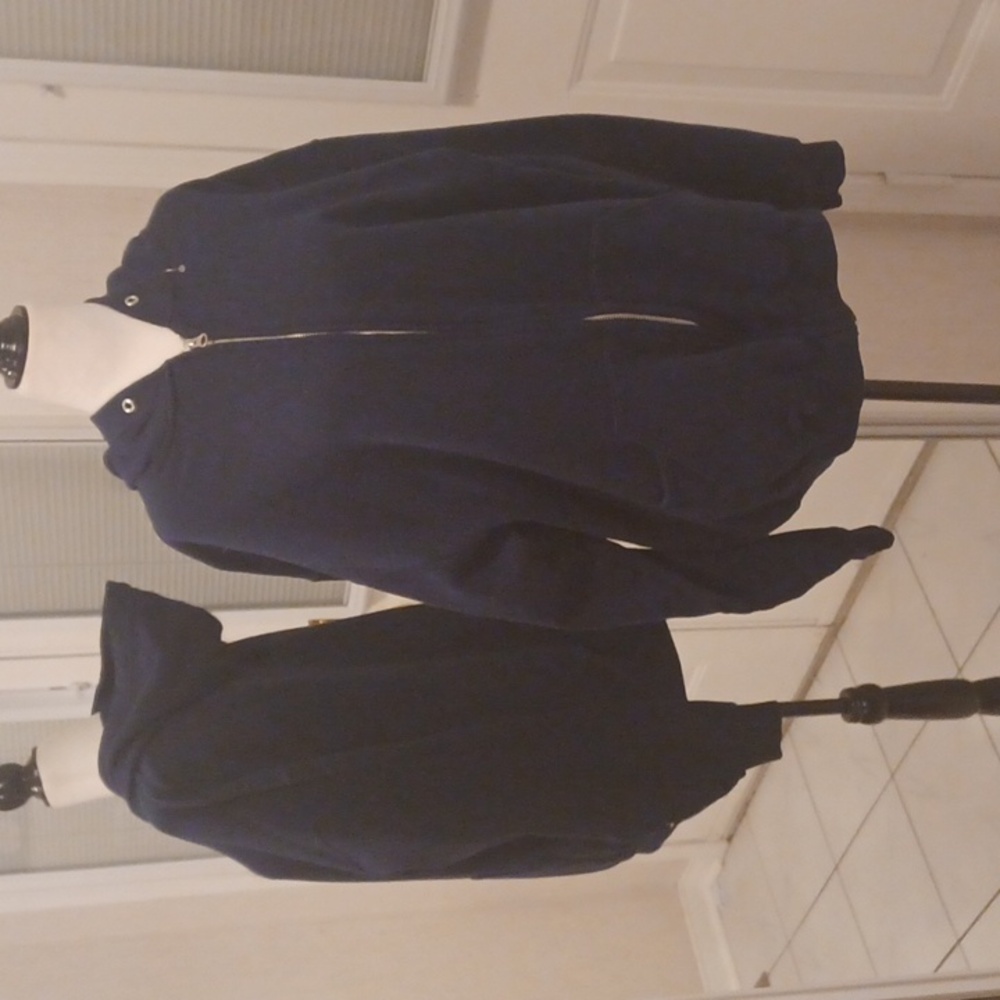 4/$80 New Navy Blue Zippered Hoodie - Size XL